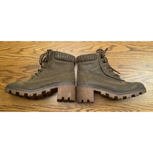 Universal Threads Combat Boot Womens 10 Green‎ Aveline Chunky Heels Casual - Picture 9 of 9